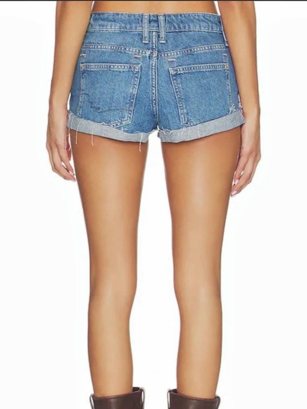 Free People Cali Denim Jean Shorts Blue Waist 28 NWT
